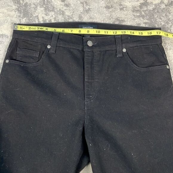New Karen Kane Classic Straight Leg Jeans High Rise Black Sz 14 - Picture 6 of 11